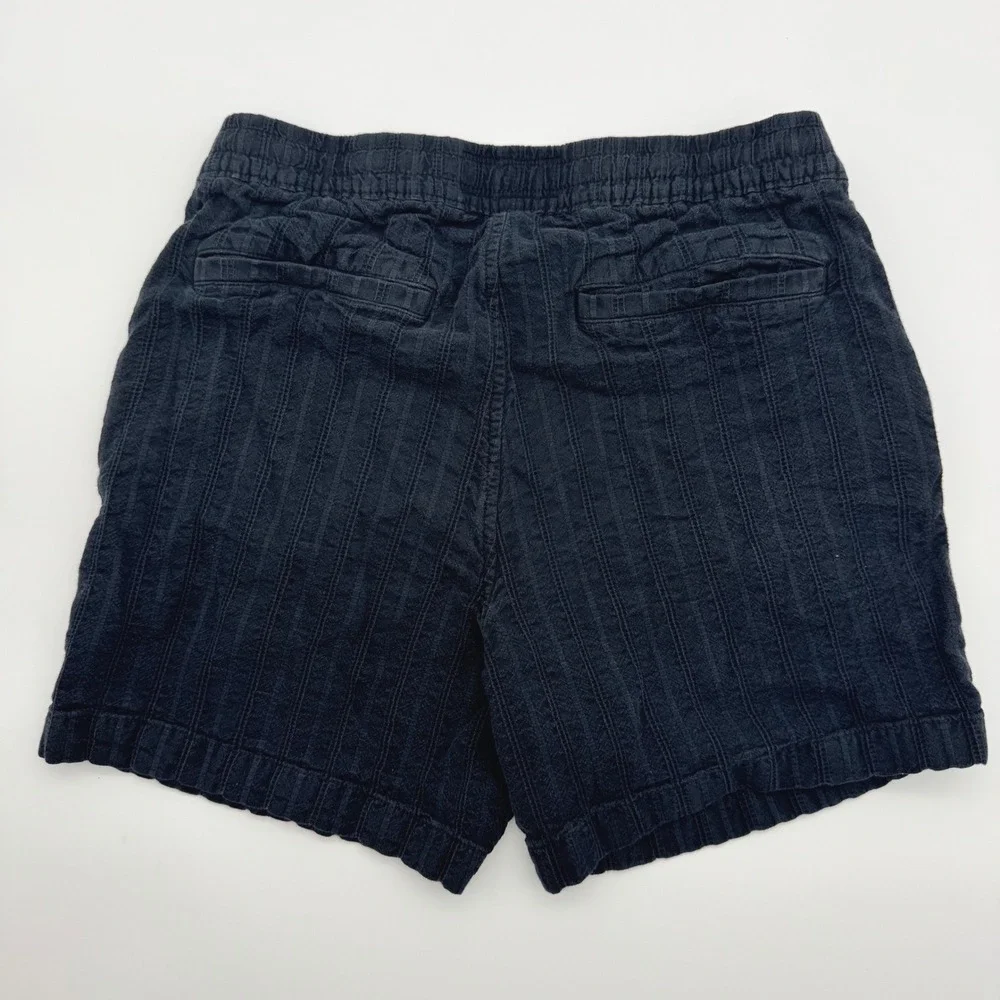 Abercrombie & Fitch Mens Faded Black Stretch Textured Pull On Shorts Small 5in